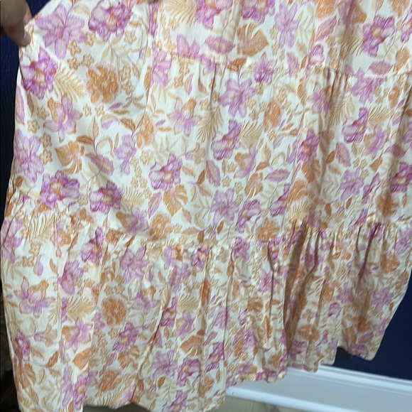 Mango Floral Maxi Dress - Pink and Orange SIZE 6 - Picture 8 of 12